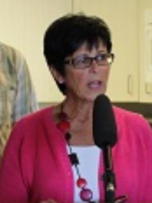 Brenda speaking at 40 year celebration of Home Care